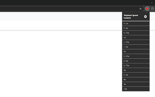 YouTube Playback Speed Control  from Chrome web store to be run with OffiDocs Chromium online