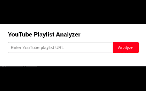 YouTube Playlist Analyzer  from Chrome web store to be run with OffiDocs Chromium online