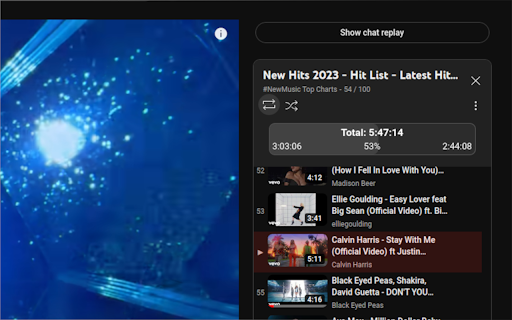 YouTube Playlist Duration bar  from Chrome web store to be run with OffiDocs Chromium online