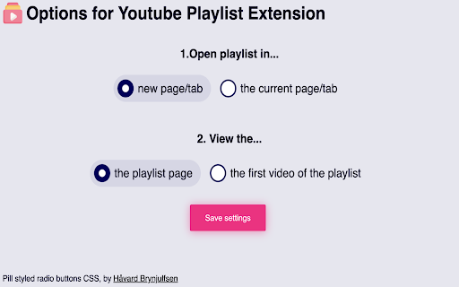 Youtube Playlist Extension by Pyrefyre  from Chrome web store to be run with OffiDocs Chromium online