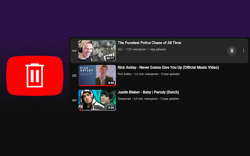 YouTube Playlist Quick Delete  from Chrome web store to be run with OffiDocs Chromium online