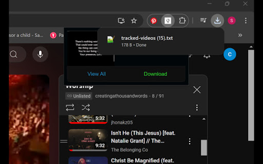 YouTube Playlist Tracker  from Chrome web store to be run with OffiDocs Chromium online