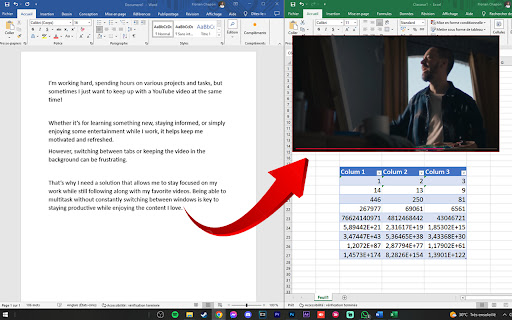 Youtube plus (floating player, screenshot, cinema mode)  from Chrome web store to be run with OffiDocs Chromium online