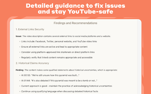 YouTube Policy Violations Helper  from Chrome web store to be run with OffiDocs Chromium online