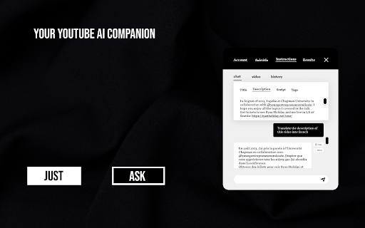 Youtube Scripter  from Chrome web store to be run with OffiDocs Chromium online
