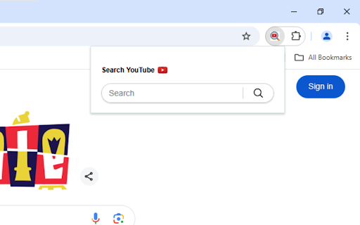 YouTube Searcher  from Chrome web store to be run with OffiDocs Chromium online