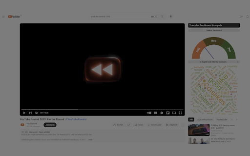 Youtube Sentiment Analysis  from Chrome web store to be run with OffiDocs Chromium online