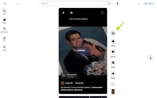 YouTube Shorts  Video summary with ChatGPT  from Chrome web store to be run with OffiDocs Chromium online