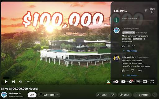 Youtube Show Comments Overlay  from Chrome web store to be run with OffiDocs Chromium online