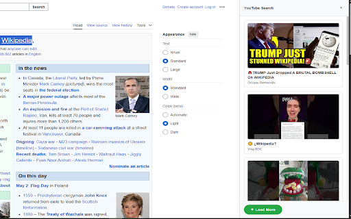 YouTube Sidebar Search  from Chrome web store to be run with OffiDocs Chromium online