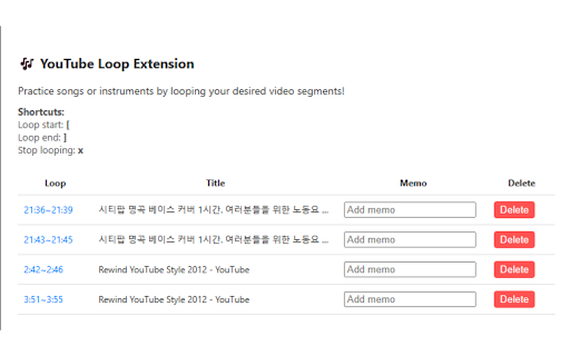 YouTube Simple Loop  from Chrome web store to be run with OffiDocs Chromium online