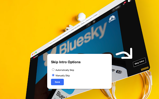 YouTube Skip Intro  from Chrome web store to be run with OffiDocs Chromium online