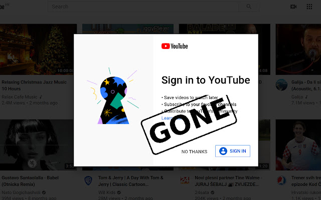 Youtube Skip Sign in  from Chrome web store to be run with OffiDocs Chromium online