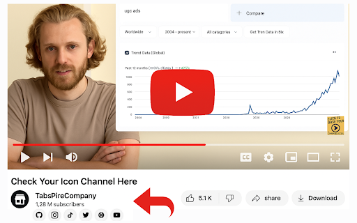 YouTube Social Links Injector  from Chrome web store to be run with OffiDocs Chromium online