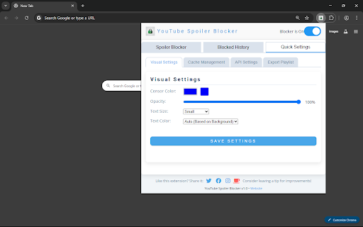 YouTube Spoiler Blocker  from Chrome web store to be run with OffiDocs Chromium online