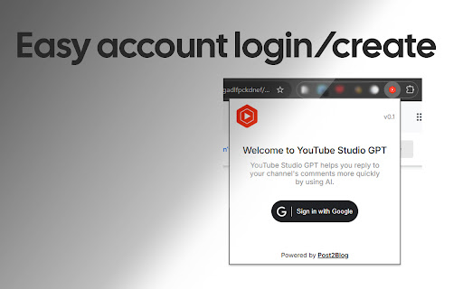 YouTube Studio GPT  from Chrome web store to be run with OffiDocs Chromium online