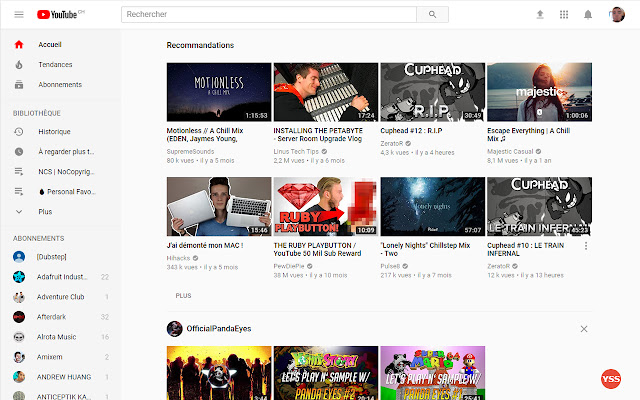 Youtube Subsfeed Sorter  from Chrome web store to be run with OffiDocs Chromium online