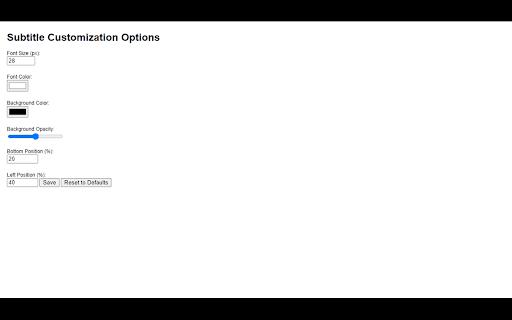 YouTube Subtitle Loader  from Chrome web store to be run with OffiDocs Chromium online