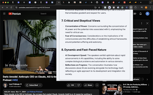 YouTube Summarizer  from Chrome web store to be run with OffiDocs Chromium online