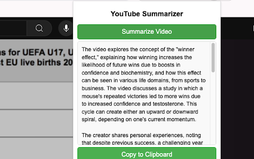 YouTube Summarizer using OpenAI  from Chrome web store to be run with OffiDocs Chromium online