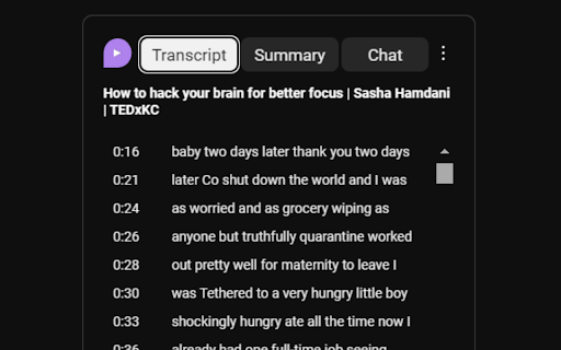 YouTube Summary  Chat  from Chrome web store to be run with OffiDocs Chromium online