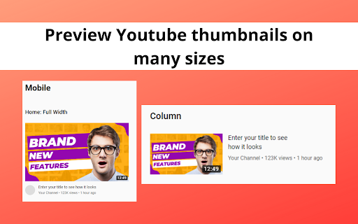 Youtube Thumb Previewer  from Chrome web store to be run with OffiDocs Chromium online