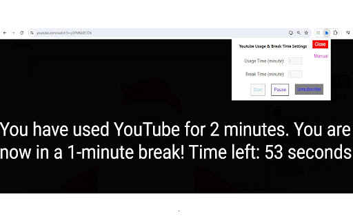 Youtube Time Limiter for Kids  from Chrome web store to be run with OffiDocs Chromium online