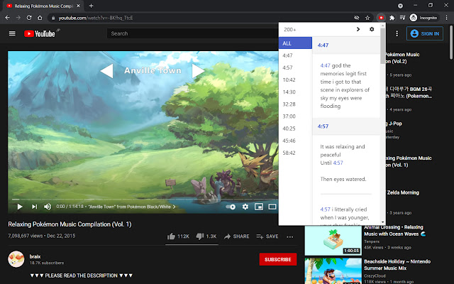 YouTube Timestamp Comments  from Chrome web store to be run with OffiDocs Chromium online