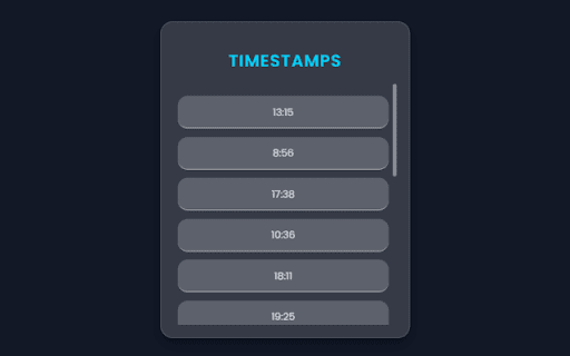 YouTube Timestamp Extractor  from Chrome web store to be run with OffiDocs Chromium online