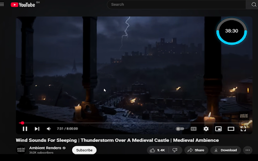 YouTube Time Tracker  from Chrome web store to be run with OffiDocs Chromium online