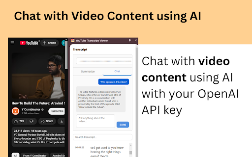 YouTube Transcript Plus full transcript, AI chat with video summary from Chrome web store to be run with OffiDocs Chromium online YouTube Transcript Plus full transcript, AI chat with video summary from Chrome web store to be run with OffiDocs Chromium online