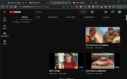 YouTube Unwatched  from Chrome web store to be run with OffiDocs Chromium online