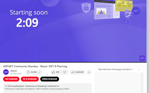 Youtube video bookmark  from Chrome web store to be run with OffiDocs Chromium online