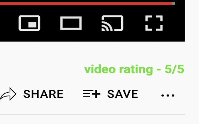 Youtube Video Rating  from Chrome web store to be run with OffiDocs Chromium online