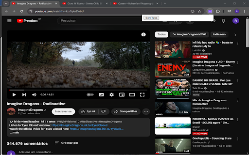 Youtube Video Sorter  from Chrome web store to be run with OffiDocs Chromium online