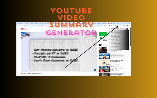 YouTube Video Summary Generator  from Chrome web store to be run with OffiDocs Chromium online