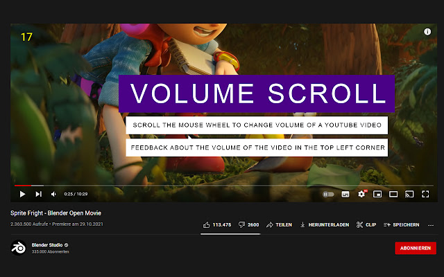 YouTube Volume Scroll Master  from Chrome web store to be run with OffiDocs Chromium online