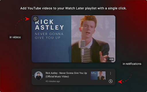 YouTube Watch Later  from Chrome web store to be run with OffiDocs Chromium online