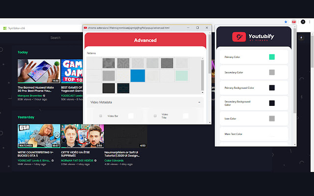 Youtubify  from Chrome web store to be run with OffiDocs Chromium online