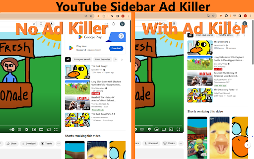 YT Ad Killer  from Chrome web store to be run with OffiDocs Chromium online
