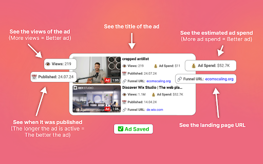 YTADS YouTube Ad Saver  from Chrome web store to be run with OffiDocs Chromium online