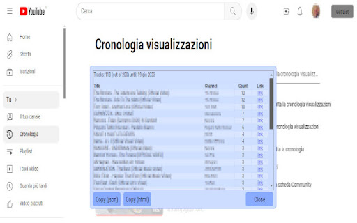 YT Chart History from Chrome web store to be run with OffiDocs Chromium online YT Chart History from Chrome web store to be run with OffiDocs Chromium online