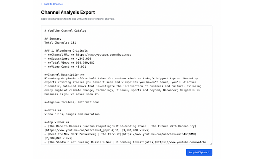 YT Creator Catalog  from Chrome web store to be run with OffiDocs Chromium online