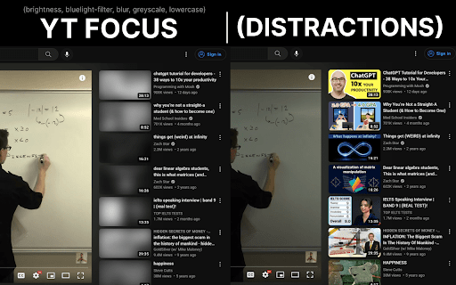 YT Focus Learning Made Easy  from Chrome web store to be run with OffiDocs Chromium online