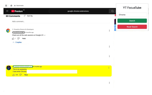 YT FocusTube Extension  from Chrome web store to be run with OffiDocs Chromium online