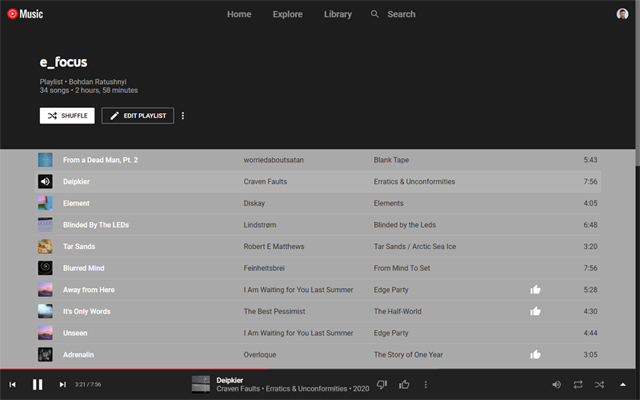 YTML YouTube Music Light Theme  from Chrome web store to be run with OffiDocs Chromium online