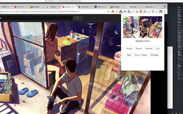 YTRadio mula sa Chrome web store na tatakbo sa OffiDocs Chromium online