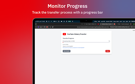 YTransfer: Transfer YouTube Watch History  from Chrome web store to be run with OffiDocs Chromium online