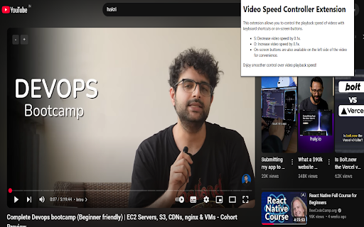 ytSpeed  from Chrome web store to be run with OffiDocs Chromium online