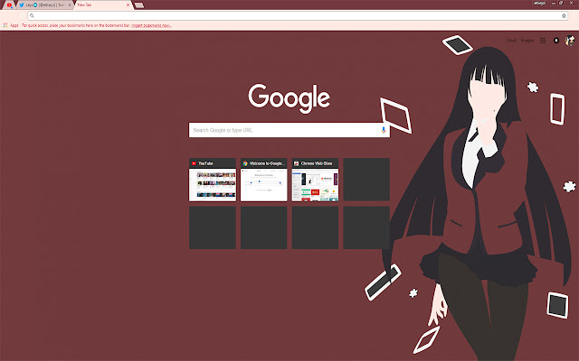 Yumeko Jabami | Anime Kakegurui «Manga» THEME  from Chrome web store to be run with OffiDocs Chromium online